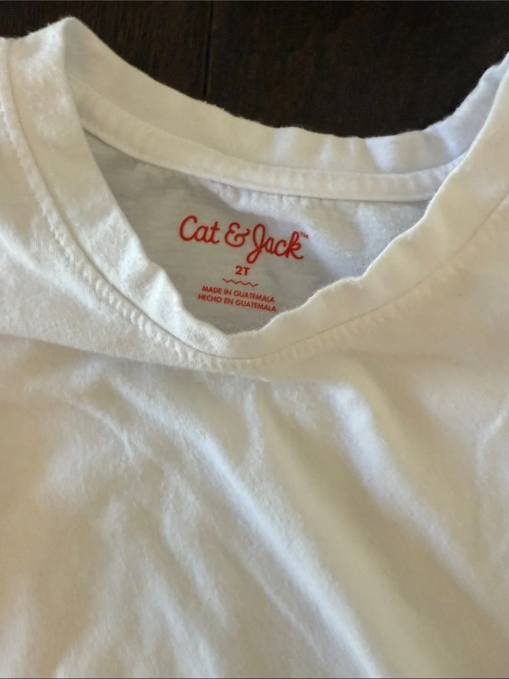 Cat & Jack White T shirt and Black Kids Jogger Pants - 2T